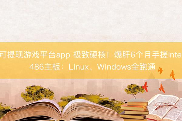 可提现游戏平台app 极致硬核！爆肝6个月手搓Intel 486主板：Linux、Windows全跑通