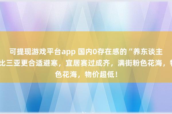 可提现游戏平台app 国内0存在感的“养东谈主”小城，比三亚更合适避寒，宜居赛过成齐，满街粉色花海，物价超低！