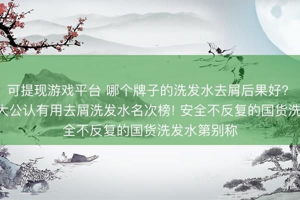 可提现游戏平台 哪个牌子的洗发水去屑后果好? 2026 年十大公认有用去屑洗发水名次榜! 安全不反复的国货洗发水第别称