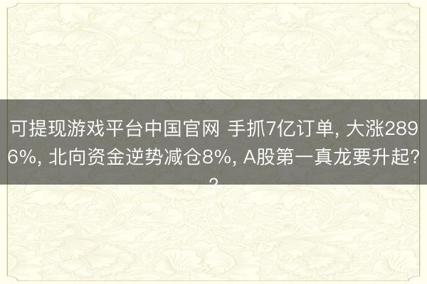 可提现游戏平台中国官网 手抓7亿订单, 大涨2896%, 北向资金逆势减仓8%, A股第一真龙要升起?